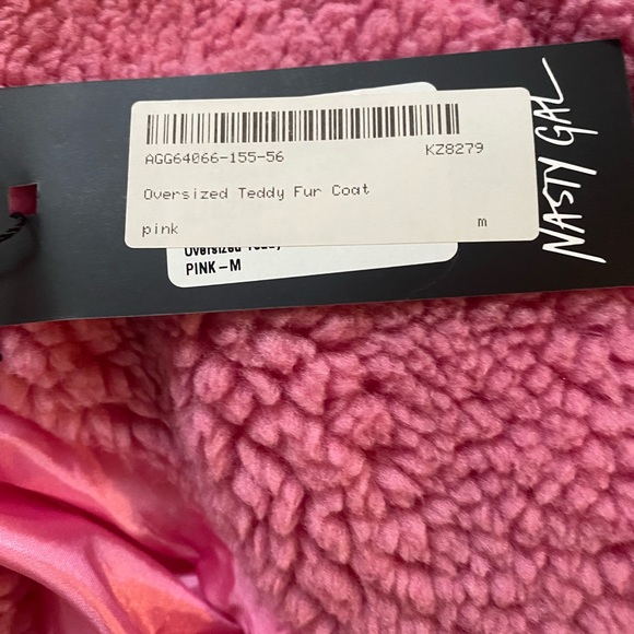 Nasty Gal Oversized Pink Teddy - Picture 6 of 10